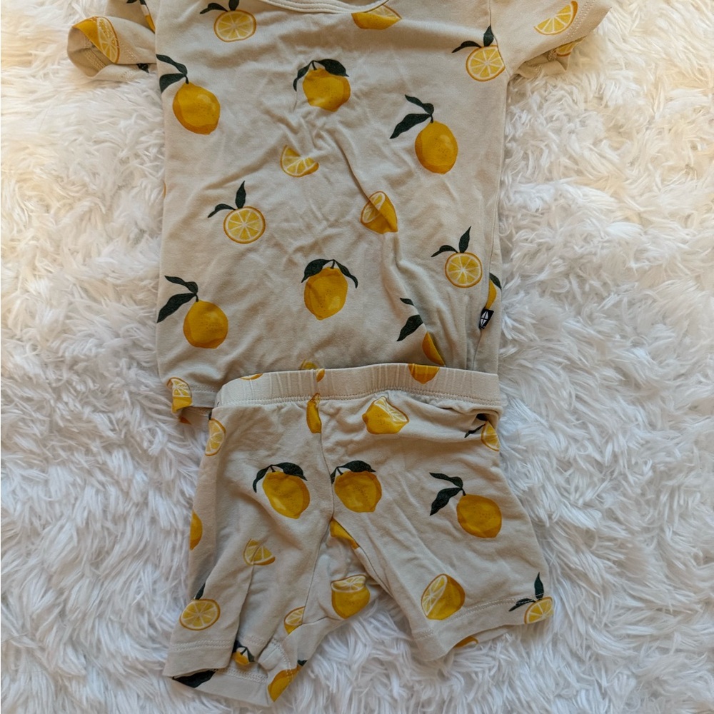 Kyte Baby Short Sleeve Lemon Kids Pajamas